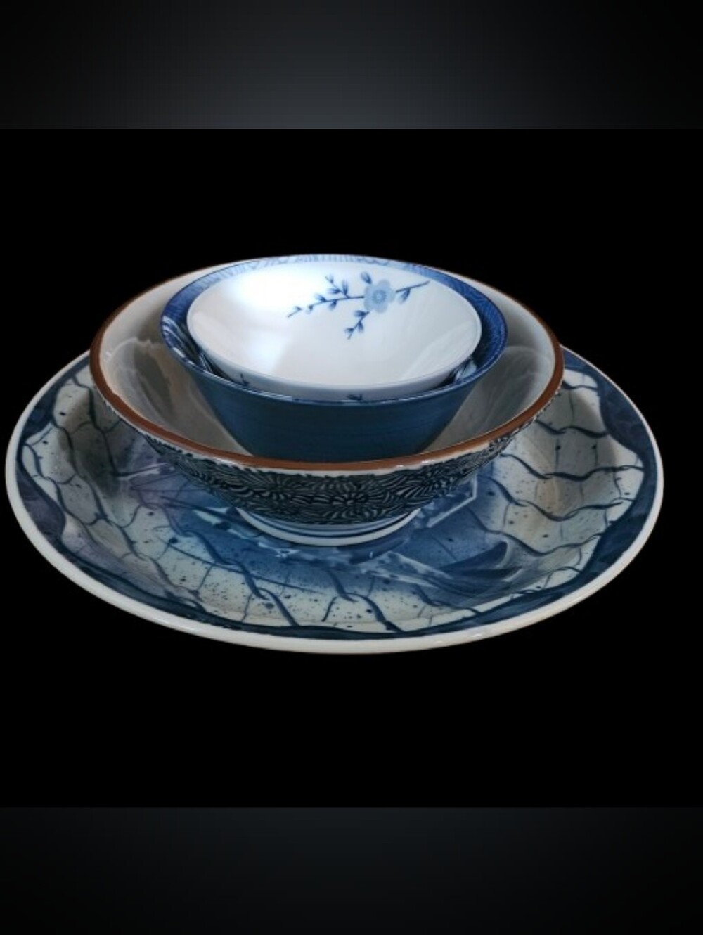 Japenese Vintage Dining Set Various Brands Patterns But look amazing together!!